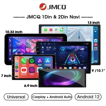JMCQ Android12 2Din 6,9 7 9 10 13 Инча Автомобилен Мултимедиен Плейър, Стерео Радио За Tesla Style Nissan, Hyundai, Kia, Toyota Honda
