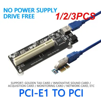 1/2/3ШТ PCI-E PCI Express X1 слот за PCI Странично Card Шина Карта Високоефективен Адаптер Конвертор USB 3.0 Кабел за Настолни КОМПЮТРИ ASM1083
