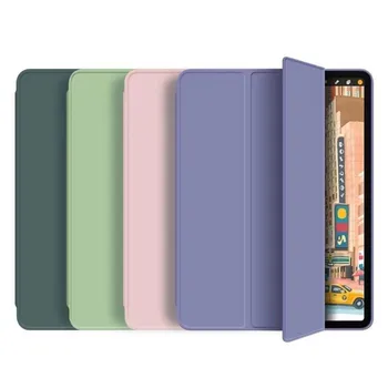 За iPad на 10-то Поколение Case 2022 10,9-Инчов Калъф Funda За iPad на 10-то Поколение Tri Fold Solid Color Tablet Protective Shells на Корпуса