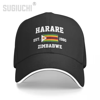 Бейзболна шапка на Зимбабве, 1980 Harare Capital Мъже, Жени Унисекс Хип-хоп Сандвич шапки възстановяване на предишното положение Голф Шапка Риболов