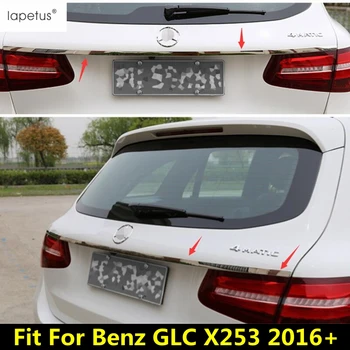 Аксесоари За Mercedes Benz GLC X253 2016-2021 Задна Врата на Багажника в Горната Летва Молдинга Задната Врата Покритие От Неръждаема Стомана