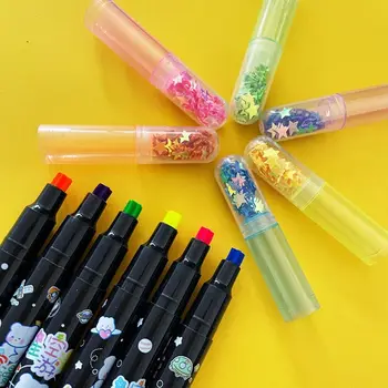 Къдрава пигментни мастила, детска писалка за рисуване, оборудване запечатване дръжка, дръжки за рисуване, маркери, цветни дръжки, флуоресцентни химикалки, художествени маркери, химикалки