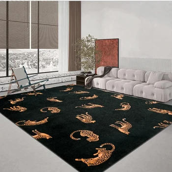 Лесен Луксозен леопардовый килим за хол, украса за дома, на голяма площ, холни маси, плюшена подложка, модерен подложка за спални килим Тапис 러그