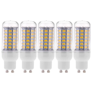 5X GU10 10W 5730 SMD 69 led крушки LED Light Corn Led лампа Энергосберегающая 360 градуса 200-240 В Топло бяло