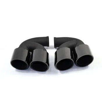 Черна кръгла изпускателната тръба е от 304 неръждаема стомана, ауспуси опашката част, модифицирано шаси S 10-14, модел 958-1, оригинално четырехконечное