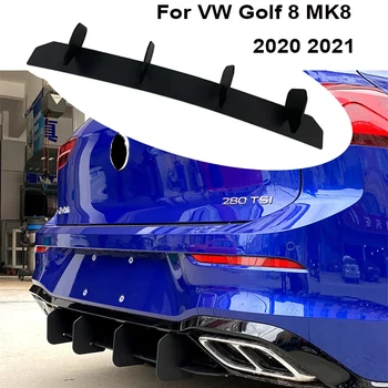 Задна броня на автомобила Задна броня на автомобила Спойлер Промяна на външността на колата за VW Golf 8 MK8 2020 2021 Автомобилни Аксесоари