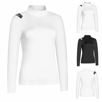 Жените риза за голф, пролетно-есенна спортни облекла за голф, дишащи бързо съхнещи polo ризи с дълъг ръкав за жени
