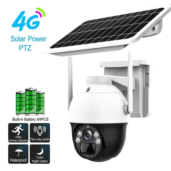 Слънчевата PTZ камера за сигурност de seguridad con solar panel 18000mAh Цена на Цена на производителя 4MP 
