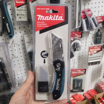 Makita E-10908 Универсален нож, сгъваем нож, труборез, джобен нож, от нож с дървена дръжка, нож за хартия нож за разопаковане, Индустриален