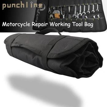 Чанта за хвърляне инструменти за мотоциклет Punchline Преносими трактор преглед чанти за мотор, странична чанта за съхранение на инструменти, пътен работния инструмент за ремонт на открито