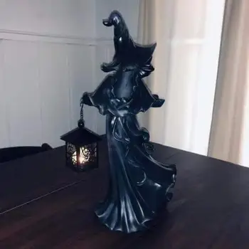 Са подбрани фигурка вещици, Зловещ-реалистична обстановка за Вещиците на Хелоуин, в декора на екологично чиста смола, за масата, за къща