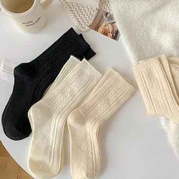 Зимни Чорапи Дамски Кашмир Дебели Вълнени Топли Дамски Чорапи Японската Мода Harajuku Обикновена Минерални Дълги Чорапи дамски чорапи