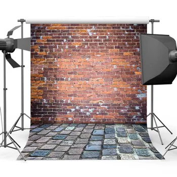 Фон за снимки с мокри тухлена стена, ретро тухлена фон, тунинг студиото на качване на F-1574