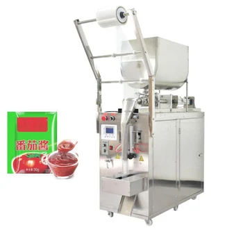 Автоматична машина за опаковане на кетчуп, Чили, фъстъчено масло, желе, плодов конфитюр, мед пюре, пакет за опаковане на сос