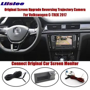 Камера за обратно виждане на автомобила за VW C-Трек 2017-2022 Оригинален дисплей Парковочная камера за обратно виждане Интелигентен образ на пистата HD CCD