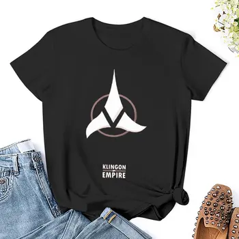 Trek And The Stars - Klingon Empire_46015079 За партита, Нов Дизайн, Движение, Готини Тениски за пътуване с Високо качество, Размер САЩ