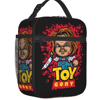 Преносими обяд-апарати Child ' s Play Gory Chucky Chibi Хелоуин Cooler, Термоизолированная чанта за обяд ученик
