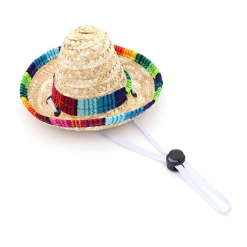 Шапка-сомбреро, Шапка-сомбреро, регулируеми мексикански шапки, шапка-сомбреро за костюмированной партита за малки домашни любимци/облечи/котки