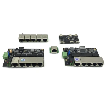 Unmanaged 3/5-портов 10/100/1000-метров промишлен модул Ethernet суич такса PCBA OEM с автоматично определението на Пристанища Такса PCBA OEM дънната Платка