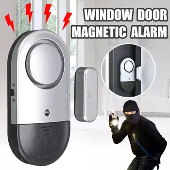 Врата и прозорец аларма с високо децибелом, безжична врата магнитна аларма, инфрачервена сензорна аларма за врати и прозорци домашно магазин