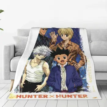 Фланелен одеяла Kilugon Hunter X Hunter Вхшхг Зашеметяващ наметала за дома 200x150 см Стеганое одеяло