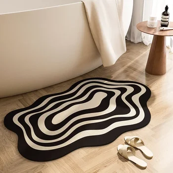 Alfombra baño impermeable против fuerte absorción, alfombrilla antideslizante para inodoro/entrada, alfombra suave de secado rápido