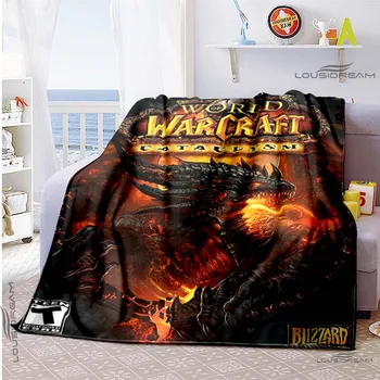 World of Warcraft, WOW Game Gamer Меко плюшевое одеяло, фланелевое одеяло, топло бебешко одеало, покривка за спалня, диван, одеало за пикник