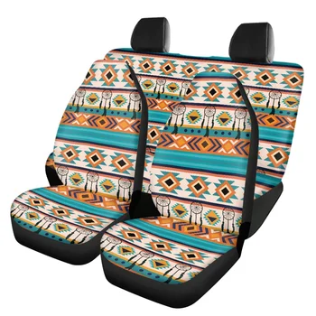Универсални Калъфи За столчета за автомобил с Принтом Югозападна Индианско Племе Nativa с Принтом на Ацтеките, Етнически Протектор за Автомобилни Седалки, Седалка За Предните И Задните Седалки