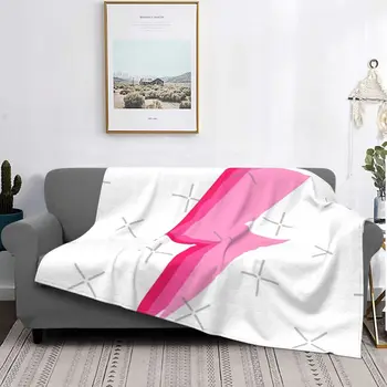 Многослойно Модерно ярко розово покривало за легло от одеяла на легло, винтажное аниме, согревающее Вълнена Зимния постилка за легло