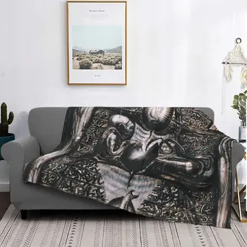 Hr Giger Одеяло на чужденец в стил steampunk, покривки, каре, пухени завивки, изпъстрен с разтегателен диван, одеяла за мека мебел, одеало за новородени