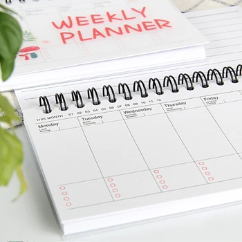 Седмица 2-в-1, който може да се разкъса, Календар, в водоустойчива корицата, 50 листа, Датированные страница, Бележник със списък със задачи, Бележник с бизнес графика.