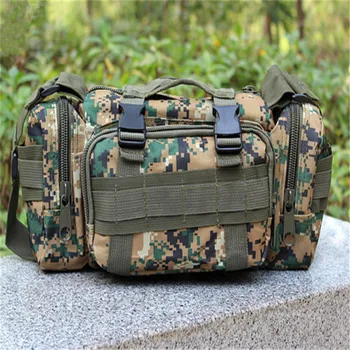 Модни камуфляжная мъжки поясная чанта, военна поясная чанта, холщовая помещение, многофункционална чанта за съобщения с едно рамо