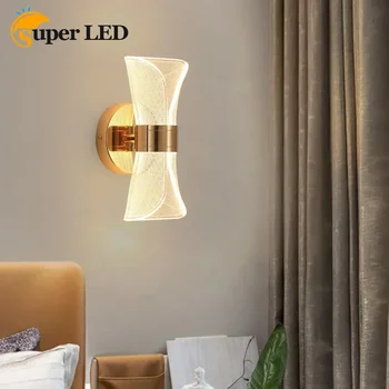 Съвременен Творчески Нагоре и Надолу Акрилни Led монтиран на стената Лампа, за да Осветява помещението за Дома Нощни Фон Хол, Декоративна Лампа