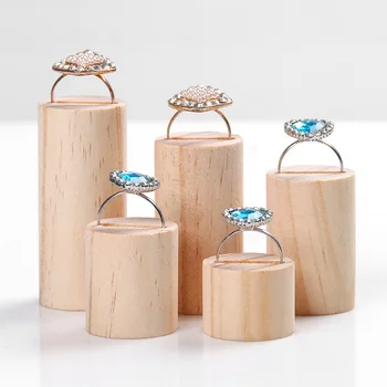 Дървен държач за бижута и пръстени Поставка-органайзер за пръстени Елегантна опаковка бижута за магазин-изложба за продажба на бижута