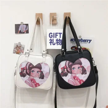 Нов Itabag момичета Японски стил на JECHO в раница жени изкуствена кожа чанта Ита чанти Студентски училищна чанта кроссбоди чанти