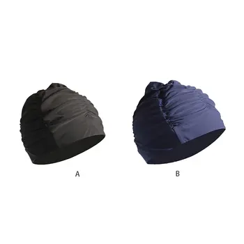 2/3/5 Мека и удобна шапчица - широко приложение за плуване, дишаща модни еластичната шапка за плуване тъмно-син цвят