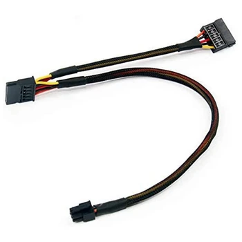 Малък захранващ кабел SATA 6P до разветвителю 15П кабел за DELL Vostro 3650 3653 3655 за настолен компютър HDD SSD захранващ Кабел