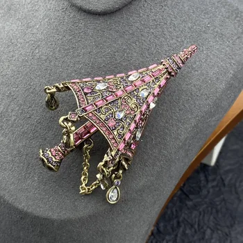 Висококачествен луксозен ретро чешки диамант и планински кристал с ресни, модни брошка-жени в корсаже за мъже и жени