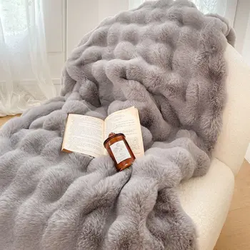 Пушистое одеяло в скандинавски стил, персонализирано одеяла за зимата, Дебела топлоизолация, Калъф за дивана, домашен текстил, луксозни стоки