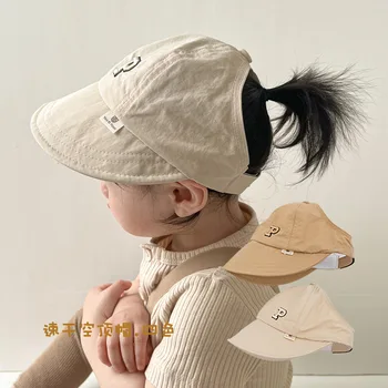 Детски празен цилиндър, лятна Тънка бързосъхнеща Детска шапка с буквата 