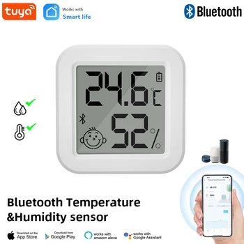 Най-новият Sasha Bluetooth Сензор за Температура и Влажност на въздуха LCD Термометър Мини Интелигентни Електрически Влагомер Приложение За Дистанционно Управление на Дома