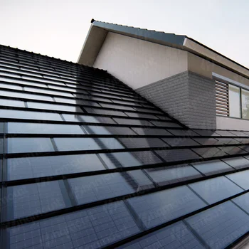 Гореща продажба на керемиди на покрива слънчеви панели на новия дизайн на hqmount 22kw 35kw 55kw 75w слънчевата енергия BIPV слънчеви керемиди на покрива фотоволтаични за дома