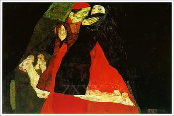 Кардинал и монахиня сух път на художника Эгона Шиле Giclee Арт-плакат с принтом
