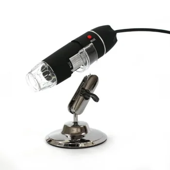 USB Електронен 25-200-кратно увеличение, осветление, 25-200-кратно цифрово микроскоп, имат лупа с 8 бр. светодиодни лампи и измерване на мащаба