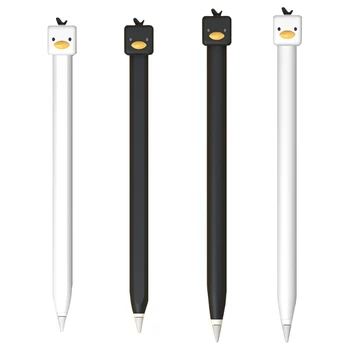 Съвместим с калъф за моливи 2-ро поколение, мек силикон стилус, сладки анимационни противоударным капацитивен дизайн на протектора за писалка X6HA