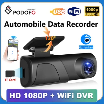 Авто дървар Podofo, огледален видео рекордер, автомобилен видеорекордер, dvr 1080P full HD