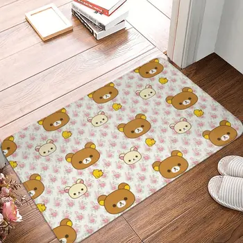 Нескользящий подложка за баня с изображение на мечка Рилаккумы, подложка за спални, Молитвен килим с фланелевым модел