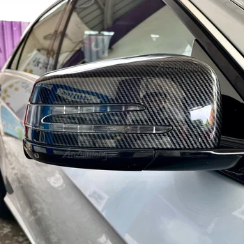 2 елемента Подмяна на Капаци на страничните огледала за обратно виждане с изображение от въглеродни влакна За Mercedes Benz W176 W246 W204 W212 W221