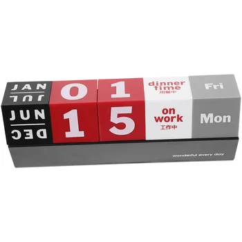 Блок настолен календар, вечен настолен календар, Настолен календар, Месечен блок, Календар за масата, бюрото, за офиса, за дома плот
