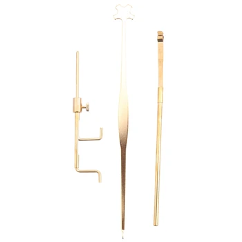Набор от инструменти за скрипичного майстор от месинг, Измерване на звуково стълб, Ретривър, клипсатор, месинг за цигулка